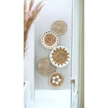 Woven Wall Basket Set - Handmade Boho Decor Set