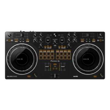 Pioneer DJ DDJ-REV1 2-deck Serato DJ Controller & CUE1 On-ear DJ Headphone - Black