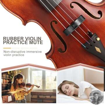 Effective Violin Mute - 2 Packs for Quiet Practice