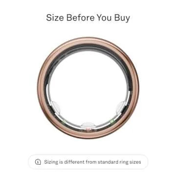 Oura Ring Gen3 Horizon - Rose Gold - Size 11 - Smart Ring - Size First with Oura Ring Gen3 Sizing Ki...