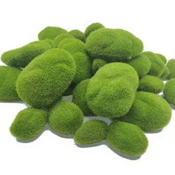 TIHOOD 40PCS Artificial Moss Rocks Décor Set