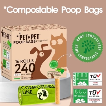 Durable Compostable Dog Poop Bags 240 Counts Ecological Choice