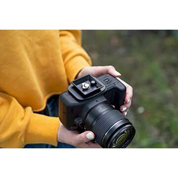 DaVoice 44mm Tripod Quick Release Plate Camera Mounting Adapter Parts Replacement for Certain Ambico, Velbon, Vista Explorer 60”, Sony, Sunpak, Ravelli Tripod Mount Attachment Baseplate QB-4W