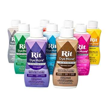 Rit DyeMore Single Bottle 7 Oz. Synthetic Liquid Fiber Dye for Clothing, Décor, and Crafts – Peac...