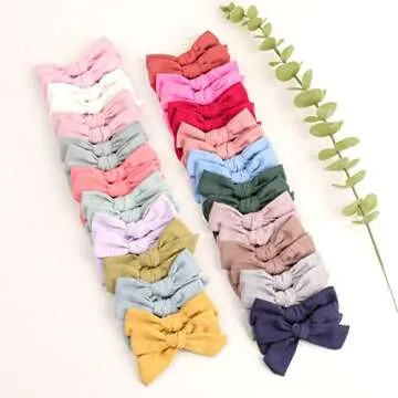 Premium 40Pcs Hair Bows Clips for Baby Girls - Oaoleer
