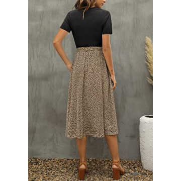 Versatile Zattcas Ribbed Midi Dress for Women