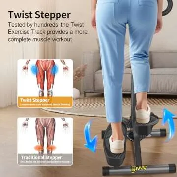 ZIWWVY Twist Stepper with Resistance Bands for Full Body Workout