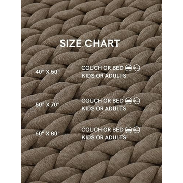 YnM Chunky Throw Blanket - Hand Knitted and Cozy for Home Comfort