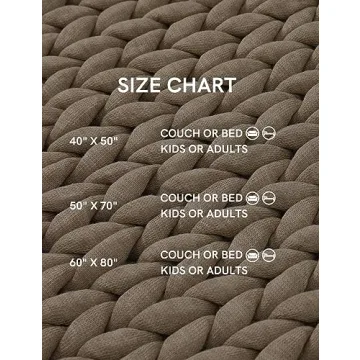 YnM Chunky Throw Blanket - Hand Knitted and Cozy for Home Comfort