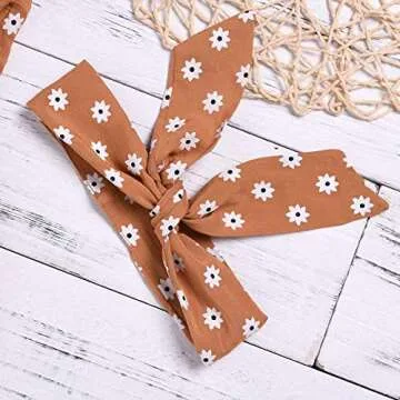 Newborn Baby Girls Floral Bow Halter Romper in Yellow