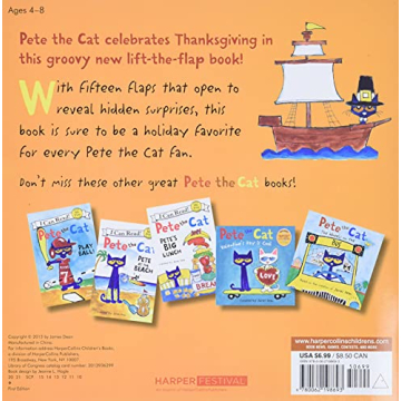 Pete the Cat Thanksgiving Lift-the-Flap Book for Kids