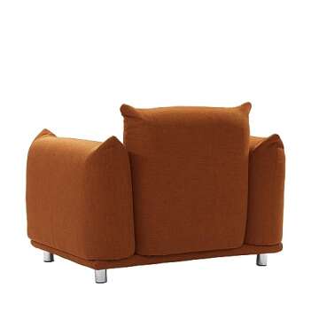 Dolonm Sherpa Modern Oversized Accent Chair in Curry