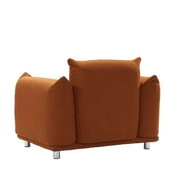 Dolonm Sherpa Modern Oversized Accent Chair in Curry