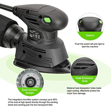 GALAX PRO Compact Electric Detail Sander for Woodworking