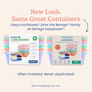 Bentgo Easyboxes 4-Compartment Snack Container Set