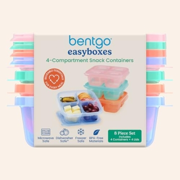 Bentgo Easyboxes 4-Compartment Snack Container Set