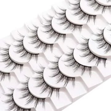 Losha Manga Lashes Fluffy Faux Mink 10 Pairs for Natural Glam
