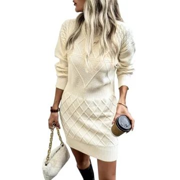 2024 Cozy Stylish Angashion Sweater Dress for Women - Fall Winter Fashion