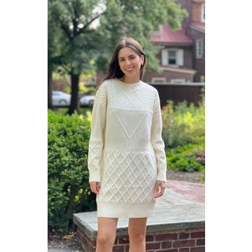 Women's 2024 Fall Winter Angashion Sweater Dress Cozy Stylish