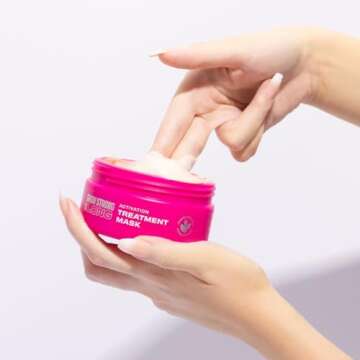 Lee Stafford Hair Growth Mask | Grow Strong & Long Collection - Best Nourishing Treatment for Damaged, Dry Hair, Deep Conditioner Moisture Mask with Thickening Protein, 5 Minute Leave-In, 6.7 Fl Oz