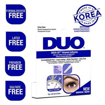 DUO Quick-Set Lash Adhesive - Fast-Drying, Water-Resistant Glue