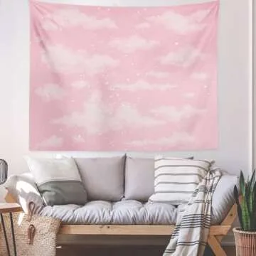 XSHANG Pink Cloud Tapestry - Dreamy Bedroom Decor