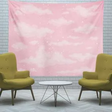 XSHANG Pink Cloud Tapestry - Dreamy Bedroom Decor