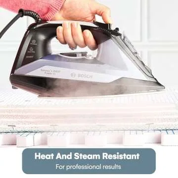 KnitIQ Double-Sided Blocking Mats for Knitting and Crochet Projects - Extra Thick Blocking Boards for Crochet with Gridlines - Inches and Centimeters - 100 T Pins and Storage Bag - Pack of 9