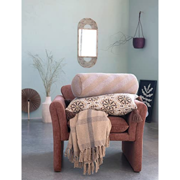 Hand-Carved Decorative Mango Wood Vase for Home