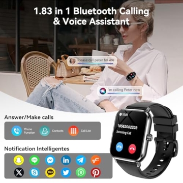Jacoosa Smart Watch for Health and Style, 1.83" Display