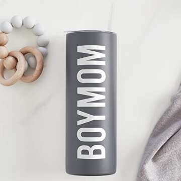 Stephan Baby 20-Ounce Boy Mom Stainless Steel Tumbler