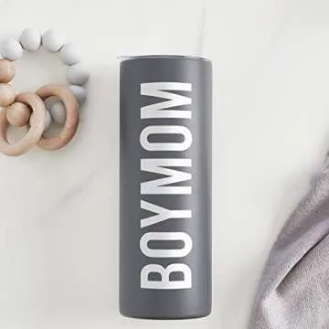 Stephan Baby 20-Ounce Boy Mom Stainless Steel Tumbler