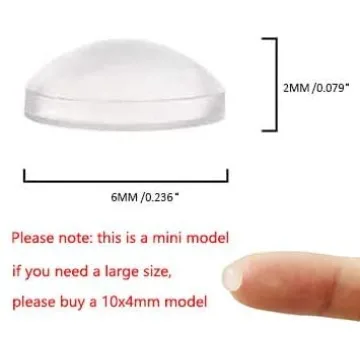 Eshanmu Self-Adhesive Clear Rubber Feet Bumpons 0.25 Inch