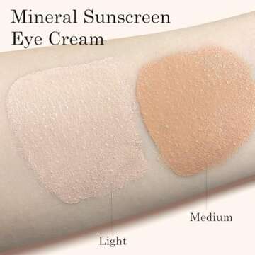 KYDA Mineral Sunscreen Eye Cream, Packaging Upgrade, 3-in-1 Under Eye Cream for Dark Circle and Fine Lines, SPF 35, Light