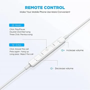 2 Pack-USB C Headphones for iPhone 15 Earbuds USB C Wired Earphones with Mic & Remote Control Noise Cancelling for iPhone 16 pro, iPad Pro, Galaxy S23/S22/S21/S20/Ultra Note 10/20, Pixel 7/6/6a/5/4