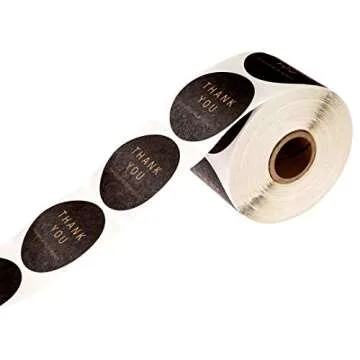 500 Kraft Thank You Stickers | Small Business Labels