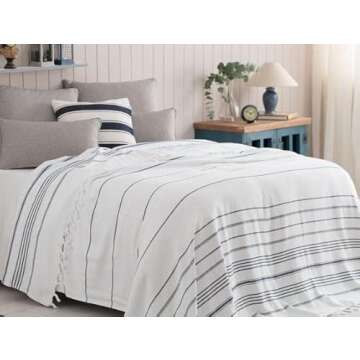 Loop Linen Cotton Bed Cover for Home Decor and Gifting