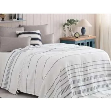 Loop Linen Cotton Bed Cover for Home Decor and Gifting