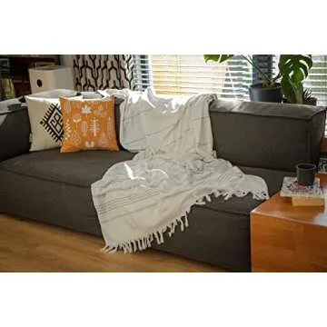 Loop Linen Cotton Bed Cover for Home Decor and Gifting