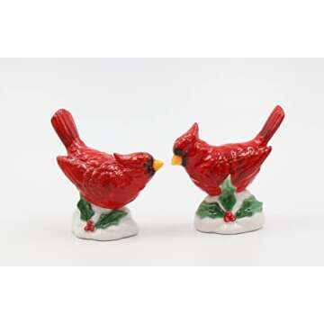Cosmos Gifts Cardinal Couple Salt and Pepper Set, Perfect for Gifting