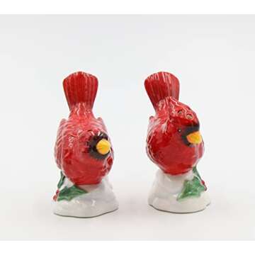Cosmos Gifts Cardinal Salt and Pepper Set Perfect for Gifting
