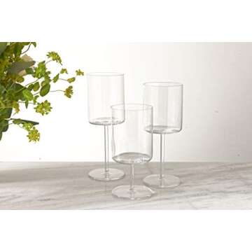 SCHOTT ZWIESEL Modo Red Wine Glass (Set of 4), Geometric Wine Glasses for Red Wine, Dishwasher-Safe Tritan Crystal Glasses, Made in Germany (15 Ounce)