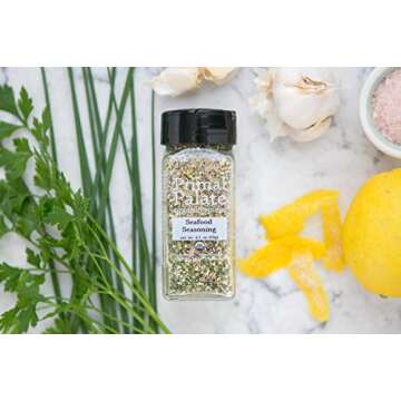 Primal Palate Organic Spices Seafood Seasoning, Certified Organic, 2.1 oz Bottle