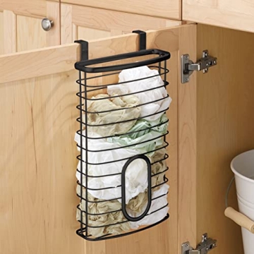 mDesign Steel Hanging Cabinet Organizer for Kitchen Storage