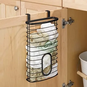 mDesign Steel Hanging Cabinet Organizer for Kitchen Storage