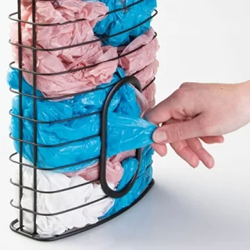 mDesign Steel Hanging Cabinet Organizer for Kitchen Storage