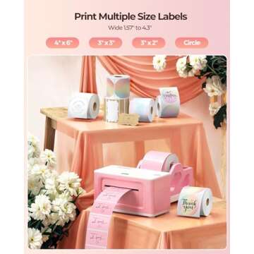 MUNBYN Wireless Thermal Printer, Wi-Fi Shipping Label Printer Compatible with AirPrint iPhone iPad macOS Android Windows Chromebook Etsy Ebay USPS for Small Business Home Use