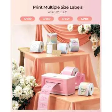 MUNBYN Wireless Thermal Printer, Wi-Fi Shipping Label Printer Compatible with AirPrint iPhone iPad macOS Android Windows Chromebook Etsy Ebay USPS for Small Business Home Use