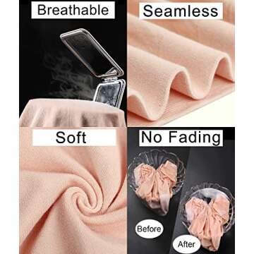 SUNNYBUY Maternity Underwear Under Bump & Over Bump Pregnancy Panties Sets Seamless Womens Maternity Clothes Packs, High-2Black1Skin&Low-2Black1Skin-L