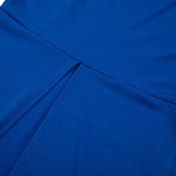 VOIKERDR Womens Casual Crew Ncek Short Sleeve Jumpsuits Solid Open Front Split Wide Leg Jumpsuit Rompers Blue M
